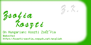 zsofia koszti business card